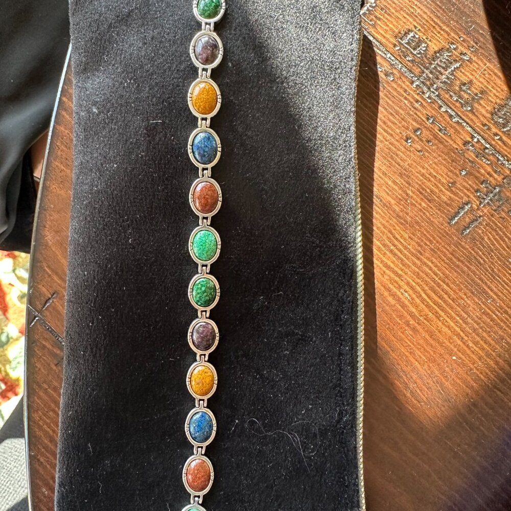 Carolyn Pollack retired Sterling Multi Stone Bracelet - Picture 3 of 5